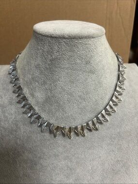 Silver Leaf-Style Necklace - Women's Jewelry